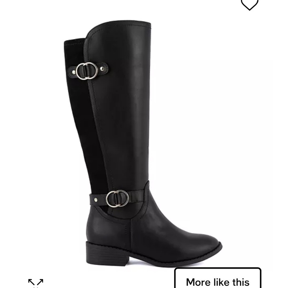 Jones New York Leandraa Black Knee High Boots 5.5M NIB - Picture 4 of 12